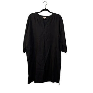 Eileen Fisher Organic Handkerchief Linen Dress Black Women’s Small SP
